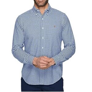 Ralph Lauren Classic Fit Checkered Long Sleeve Button Down Shirt Size L